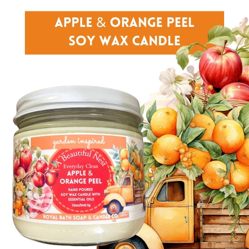 Apple & Orange Peel candle