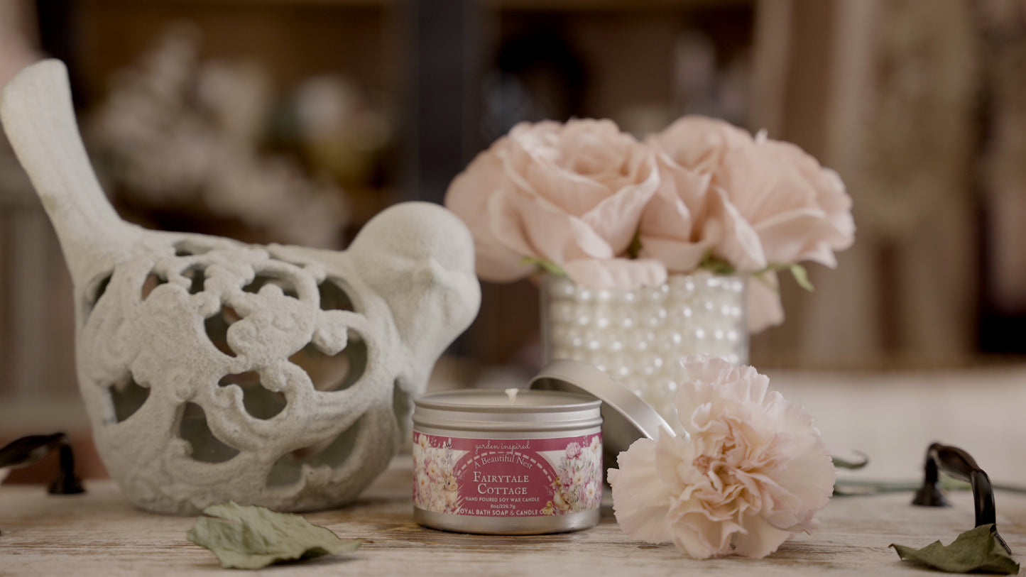 Fairytale Cottage Candle Tin